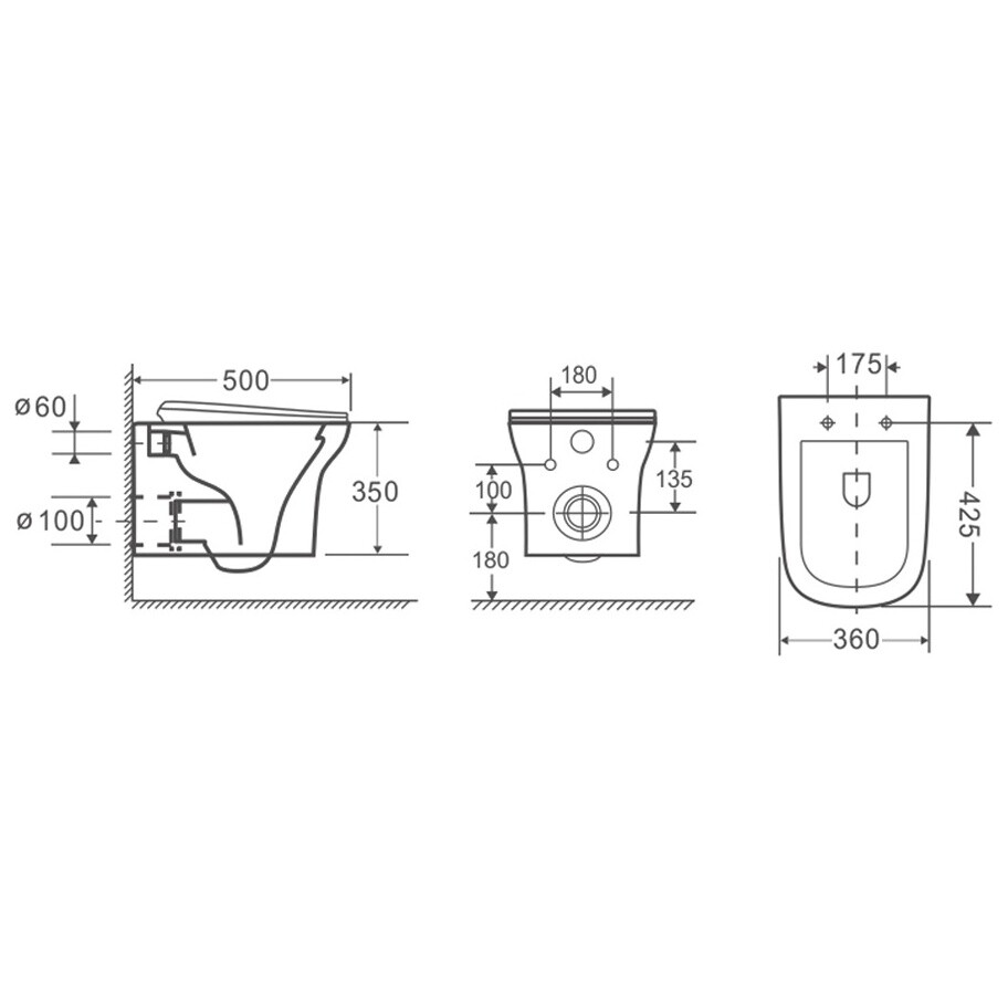 Унитаз подвесной безободковый белый Cerutti SPA Ami Aria CT8780 - изображение 10