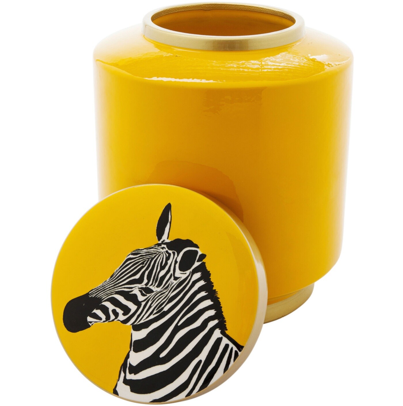 Емкость керамическая желтая Zebra &quot;Зебра&quot;