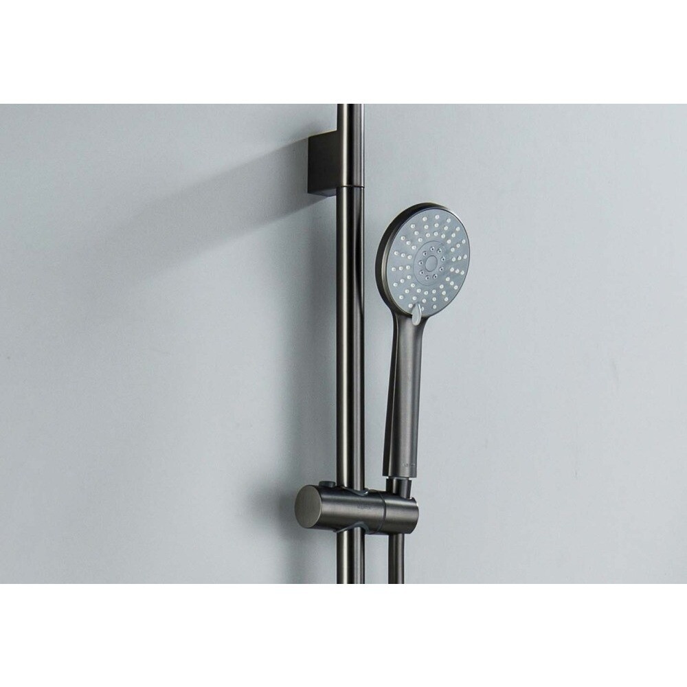 Душевая стойка с ручной лейкой черный хром Aquatek "Бетта" AQ2017BGM - изображение 9