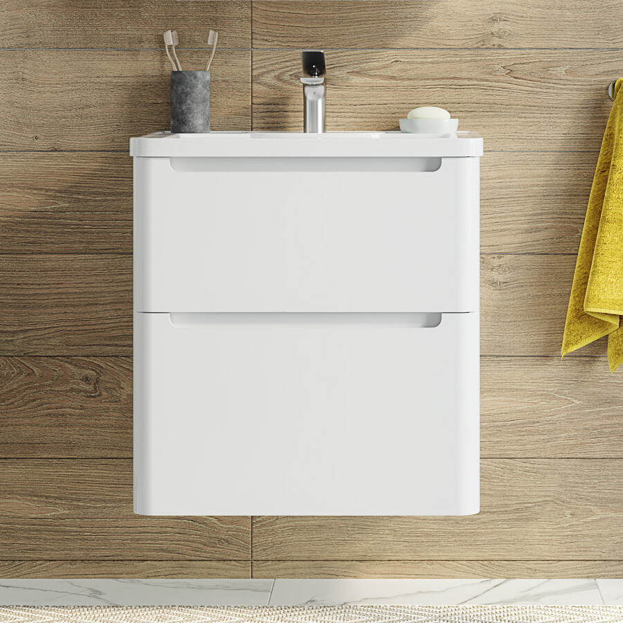 Раковина мебельная из искусственного камня 60 см белая Stworki Adel - изображение 4