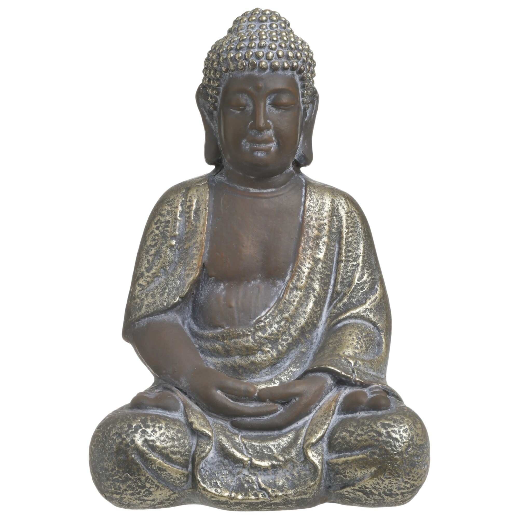 Статуэтка декоративная 30х22 см бронзовая, коричневая Buddha