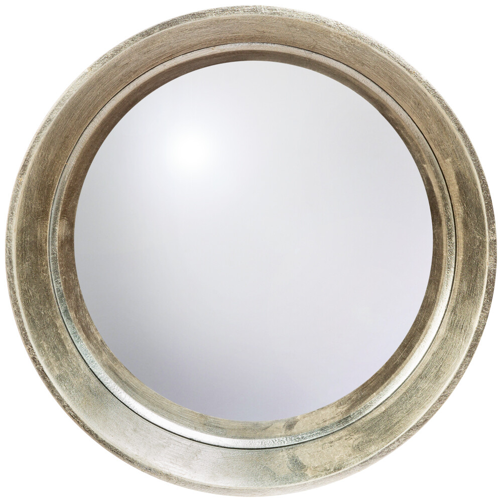 Зеркало настенное круглое серебряное матовое «Хогард Сильвер S»