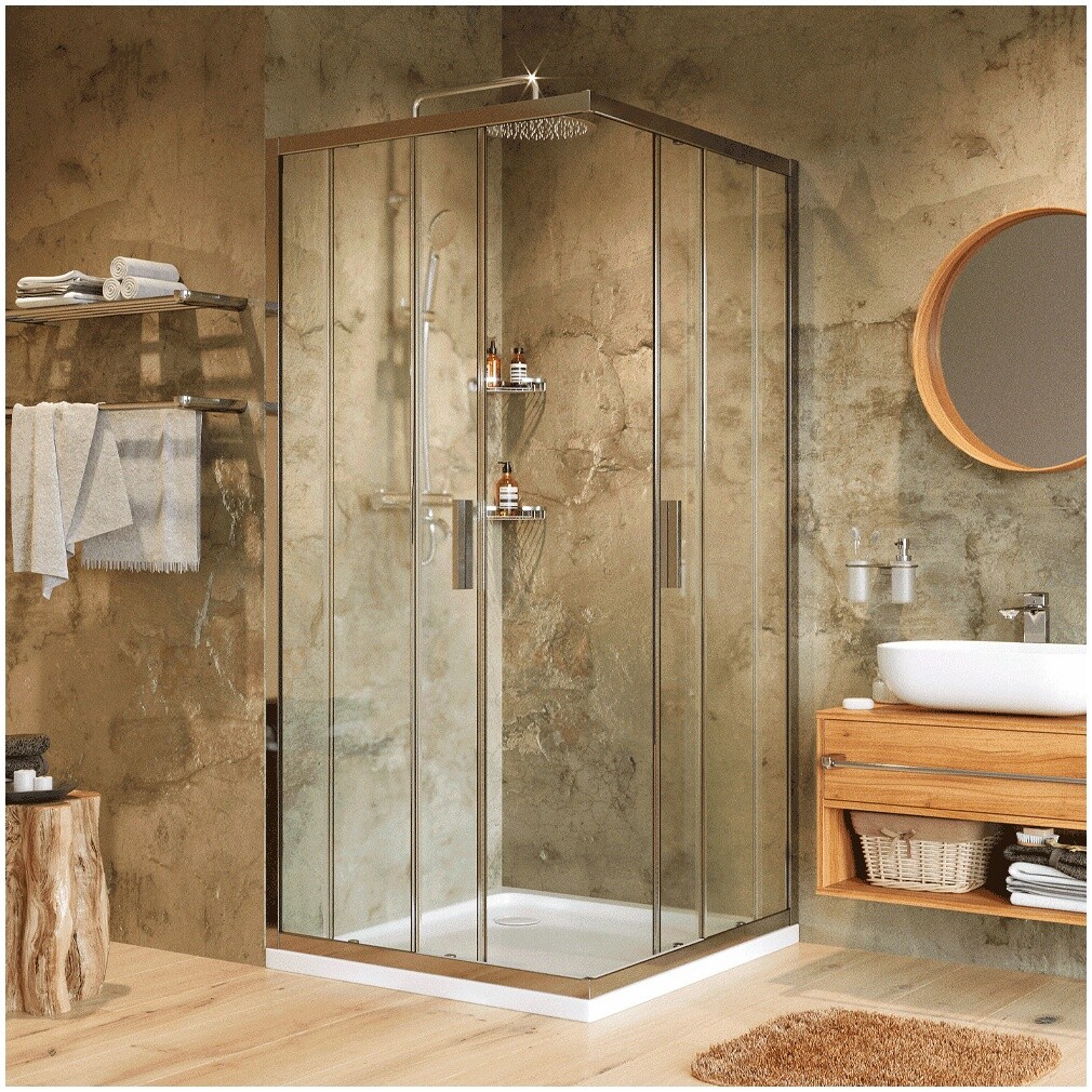 Душевой уголок квадратный 90х90 см хром Wasserkraft Lippe 45S03 - изображение 7