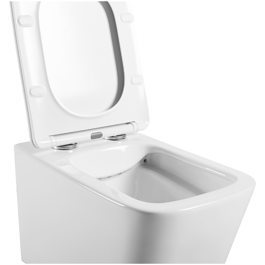 Унитаз подвесной Agger AT04100 с инсталляцией Diwo 4501, с кнопкой белой 7320 - изображение 7