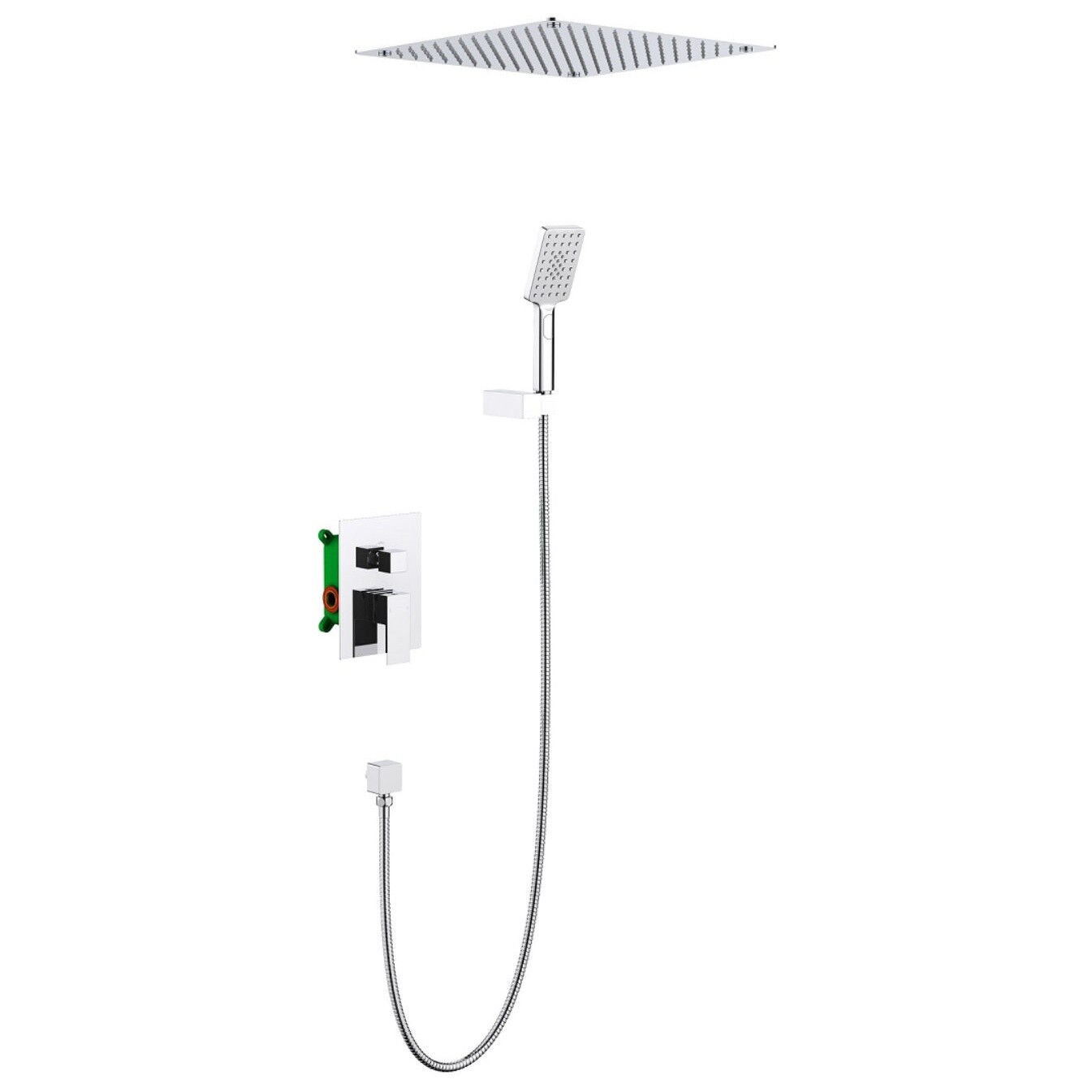 Душевой комплект встроенный с тропическим душем хром Timo Selene SX-2029-00SM