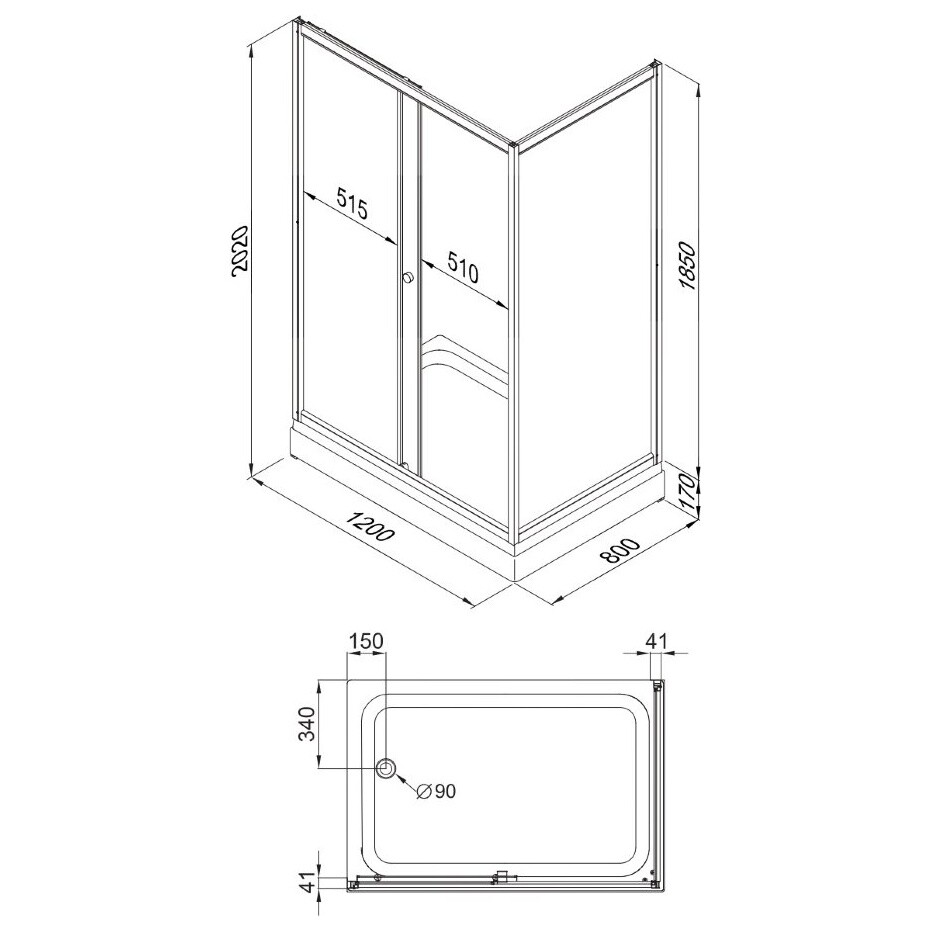 Душевой уголок прямоугольный с низким поддоном 80х120 см белые полосы Triton "Фьюжн А" Щ0000038524 - изображение 10