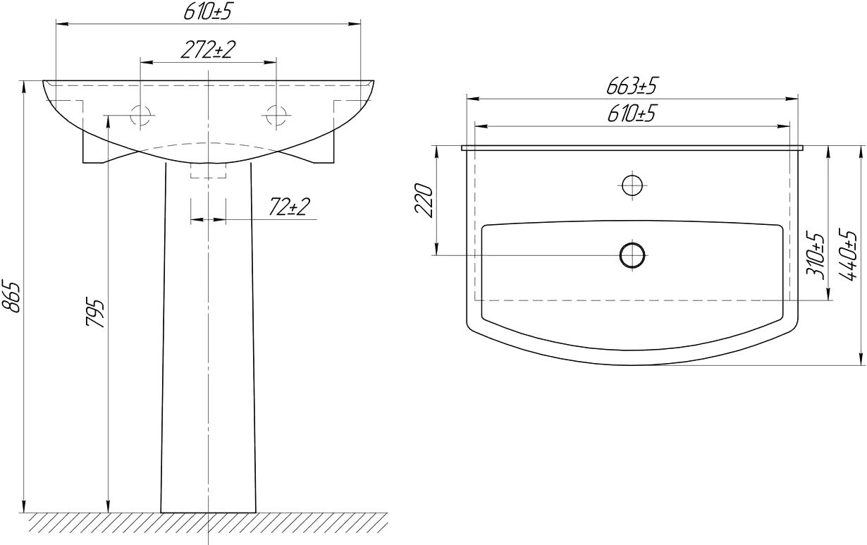 Раковина мебельная белая Diwo "Дмитров" 0113 со смесителем Stworki "Дублин" HFDB02100 - изображение 4