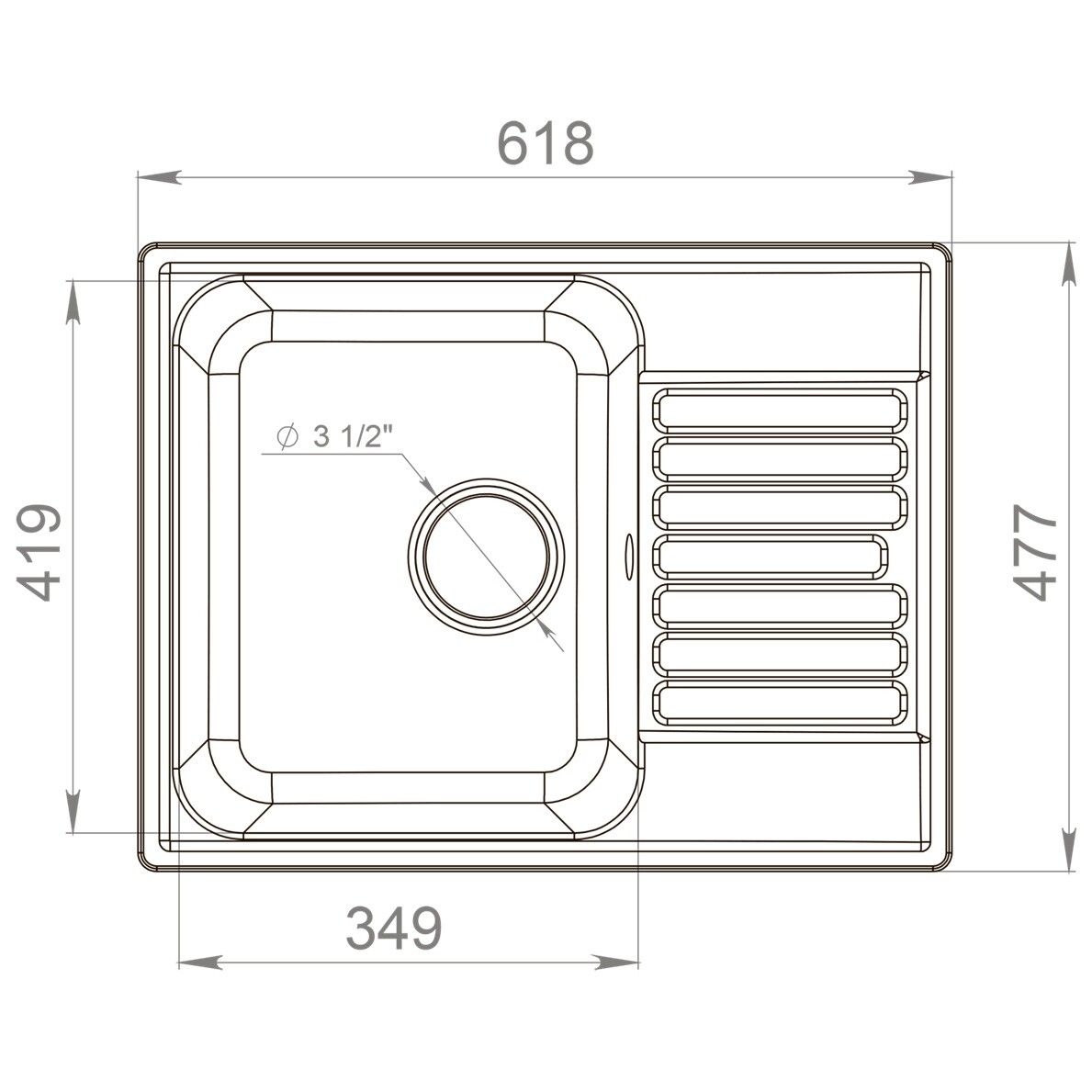 Мойка кухонная черная Reflection Prima RF0460BL - изображение 5