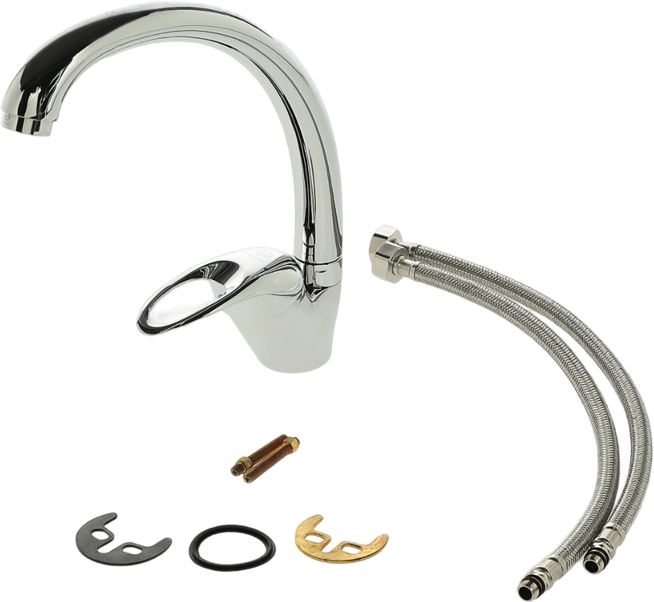 Смеситель для кухни однорычажный хром Domaci "Равенна" D0600200 - изображение 8