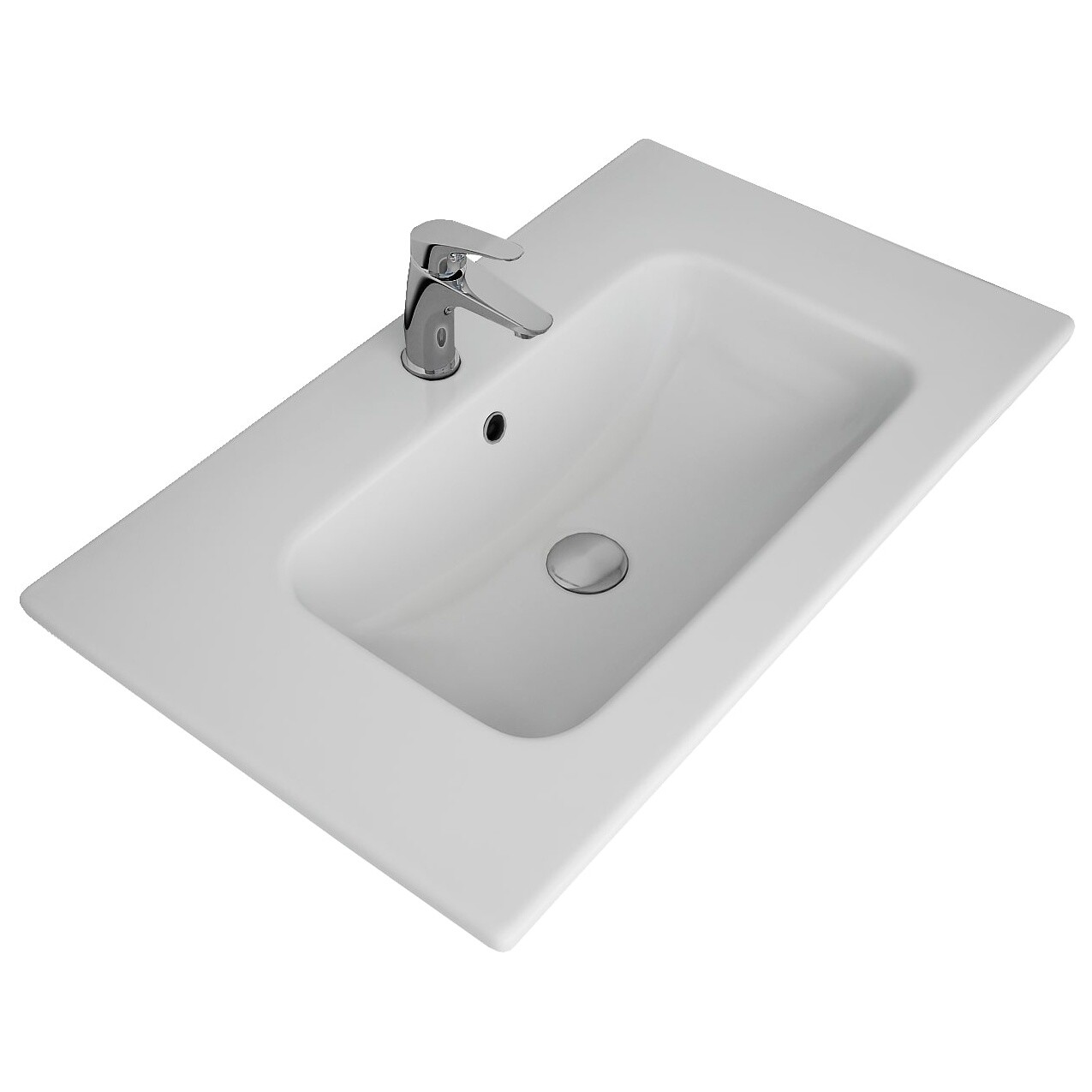 Раковина мебельная прямоугольная 80 см белая Dreja "Эйфория" 640177 - изображение 4