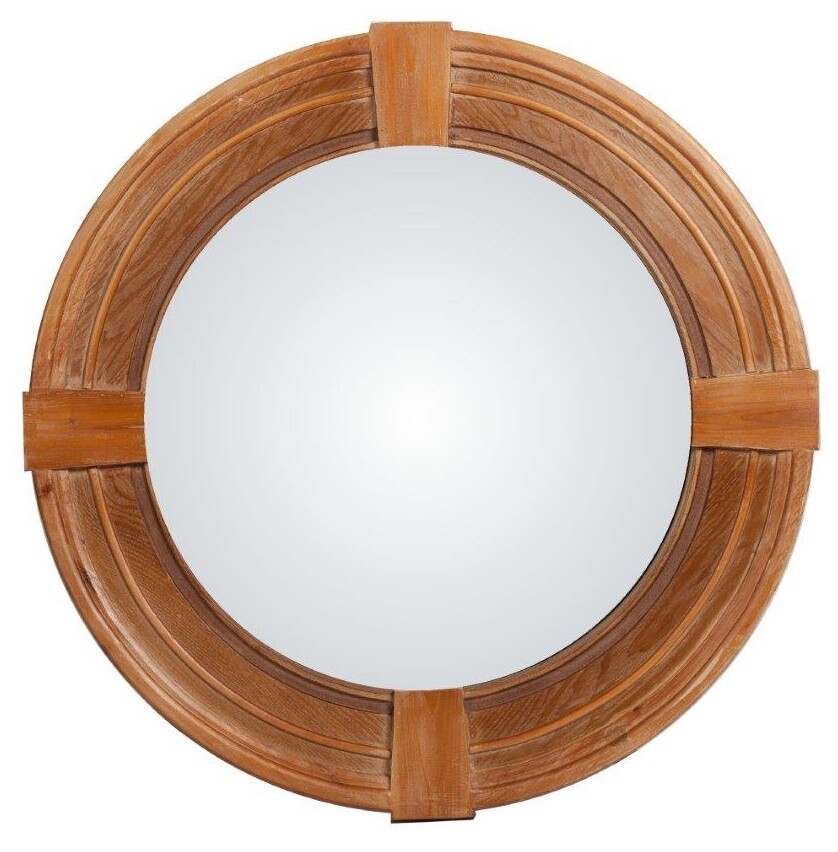 Зеркало деревянное большое морское диаметр 91 см Tamonia