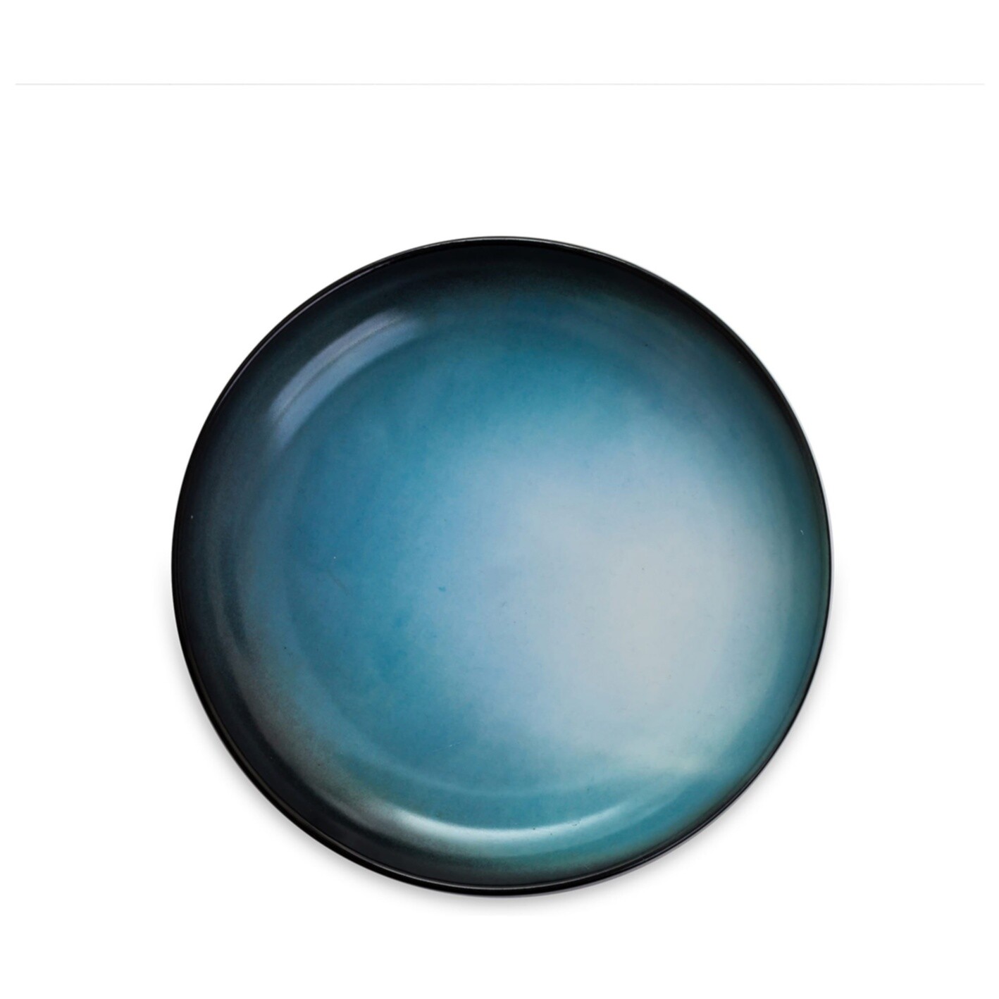 Тарелка фарфоровая круглая 23,5х23,5 см синяя Uranus