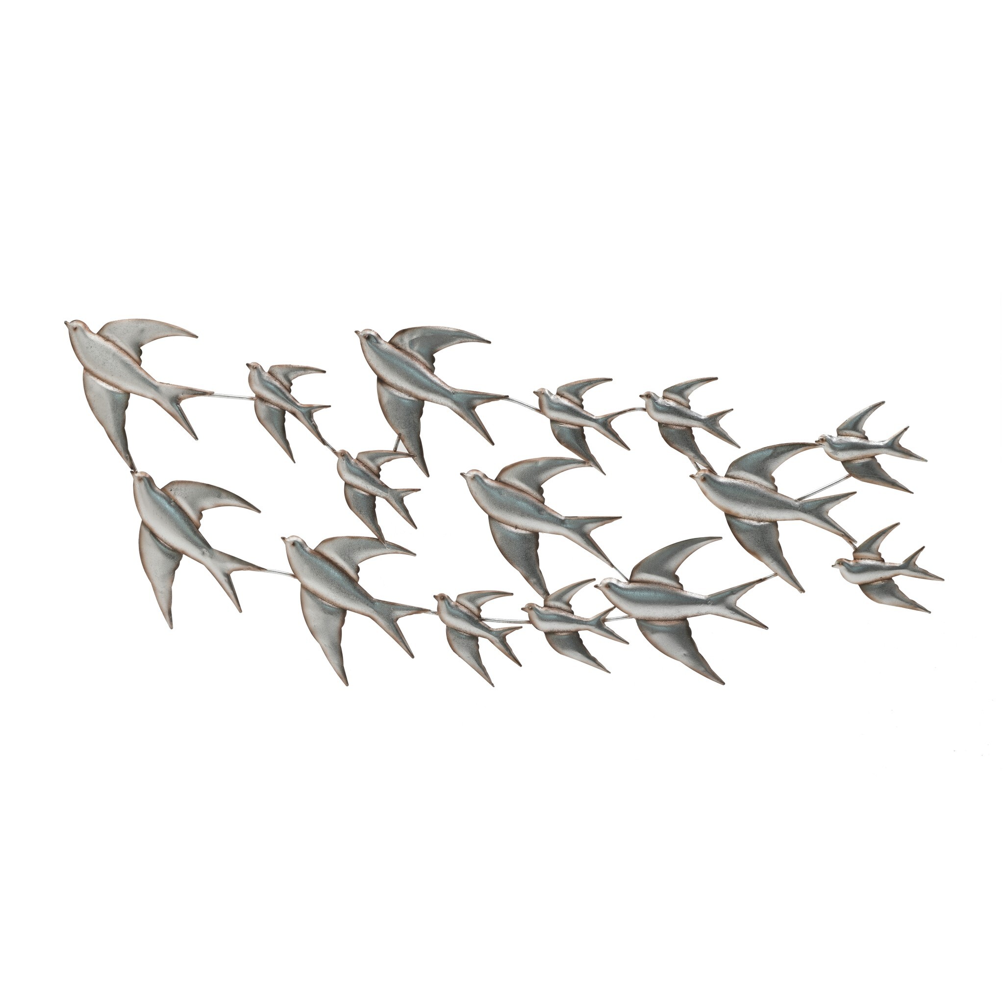 Панно настенное декоративное серебро Swifts