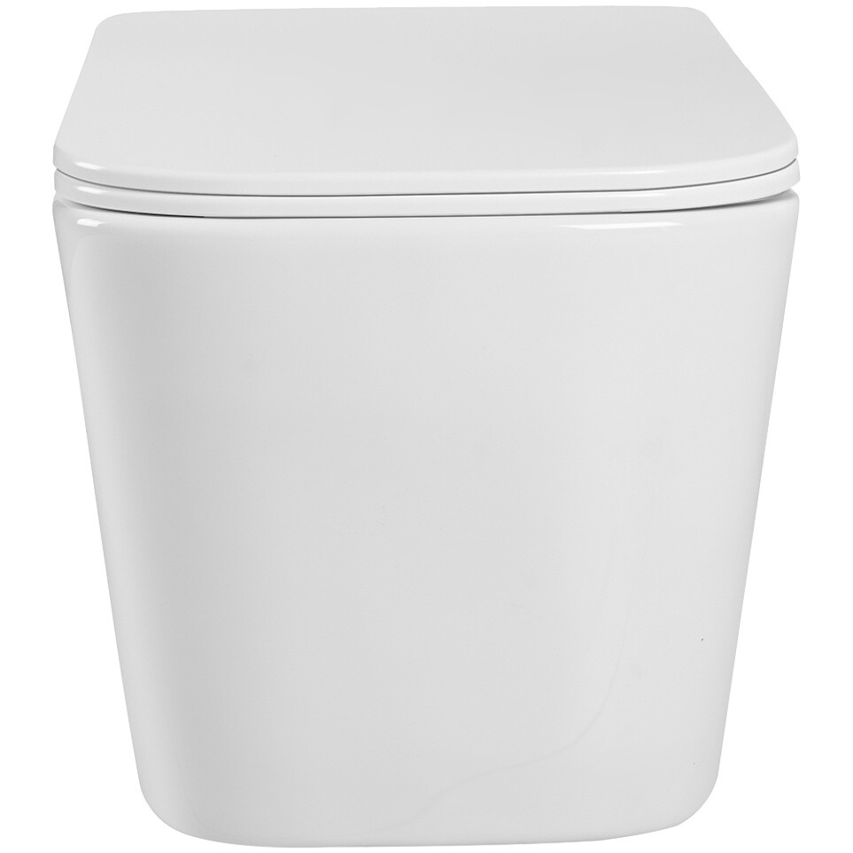 Унитаз подвесной Agger AT04100 с инсталляцией Diwo 4501, с кнопкой белой 7320 - изображение 6