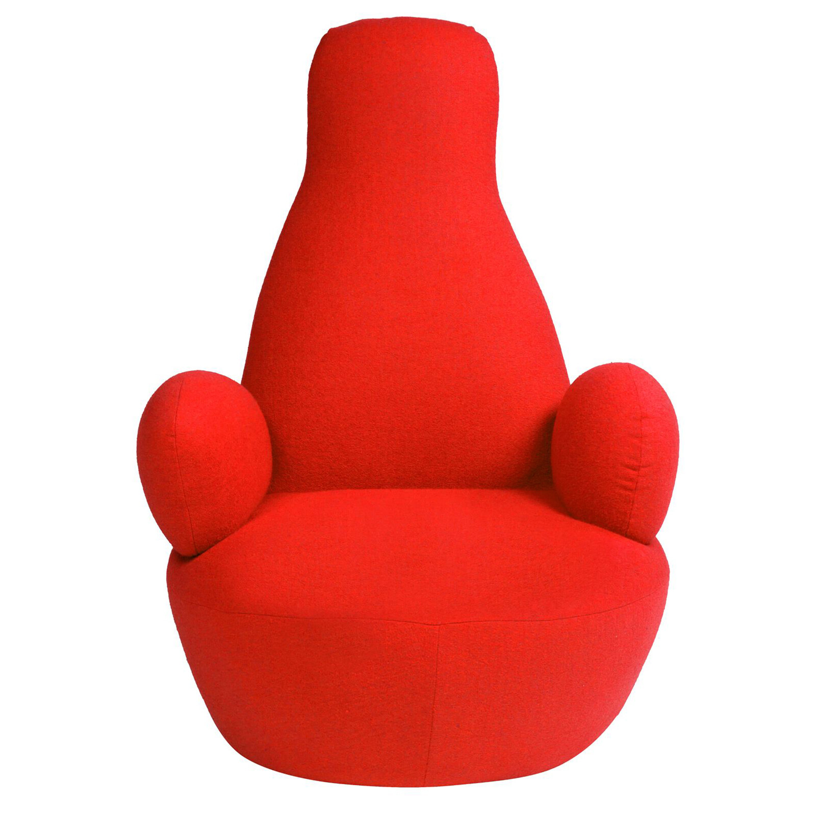 Кресло с мягкими подлокотниками красное Bottle Chair