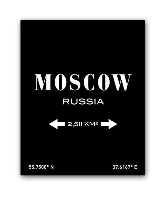 Постер Moscow А4 (черный)