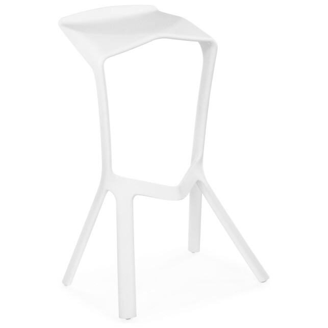 Барный стул пластиковый белыйMega