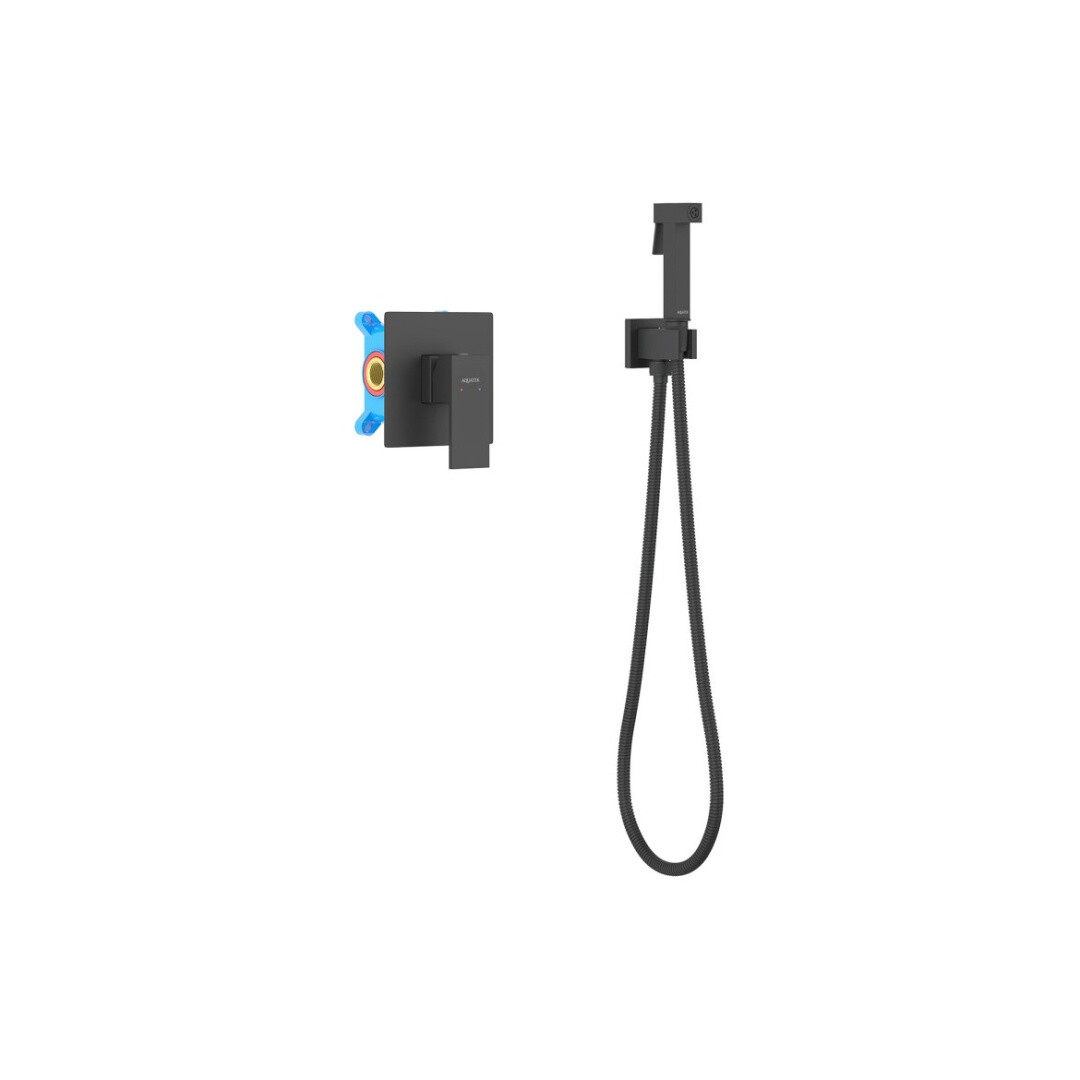Гигиенический душ встраиваемый со смесителем черный Aquatek &quot;Либра&quot; AQ1619MB