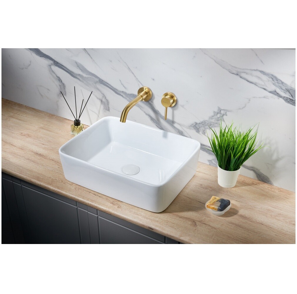 Смеситель для раковины встраиваемый однорычажный золото Milacio Ultra MCU.552.GD - изображение 4