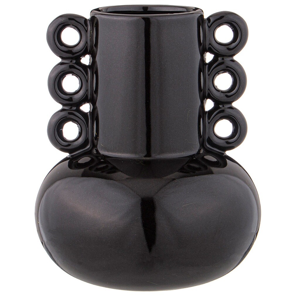 Ваза декоративная керамическая 19 см черная ARM-112-582