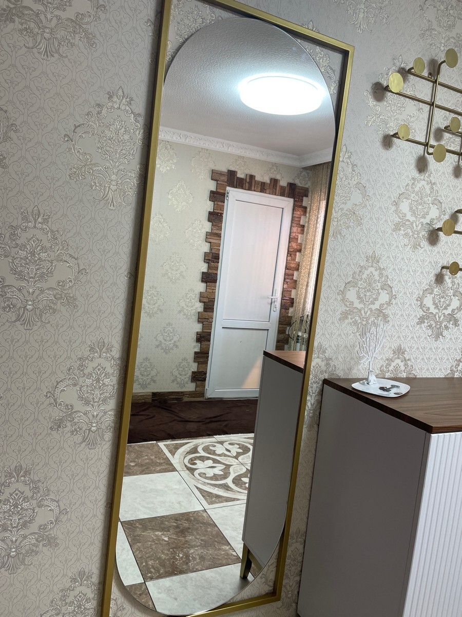 Зеркало в белой раме настенное овальное 180 x 60 см Kvaden White L ...