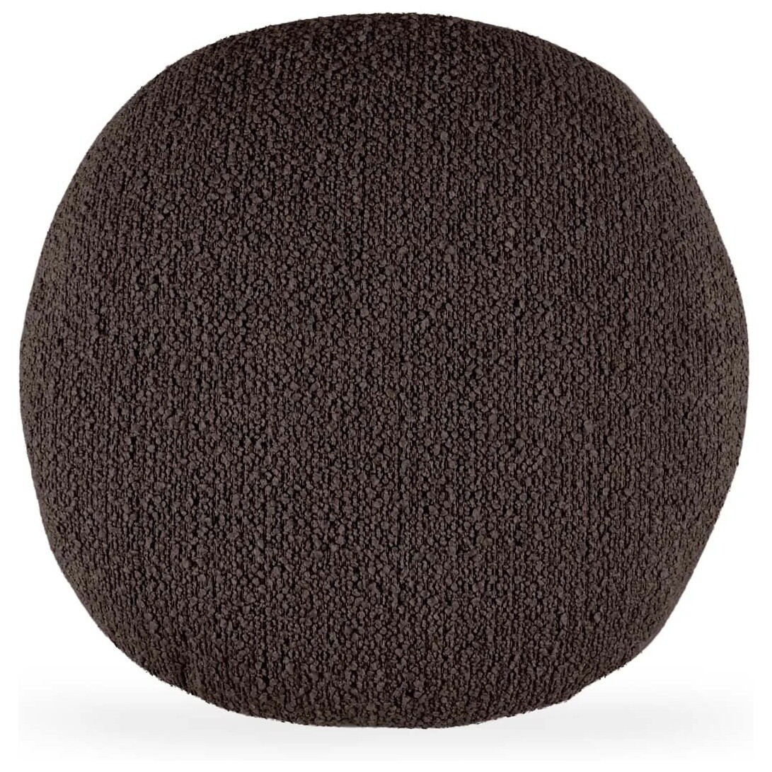 Подушка круглая 50 см ткань Buckle braun коричневая Fabro