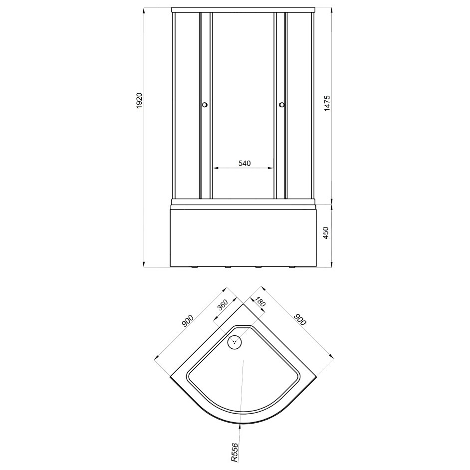 Душевой уголок 90х90 см белый Triton "Полосы Б" Щ0000061799 - изображение 4