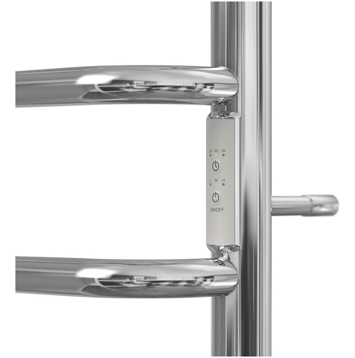 Полотенцесушитель электрический 40х60 с диммером справа хром Point "Сатурн" PN90846 П6 - изображение 4