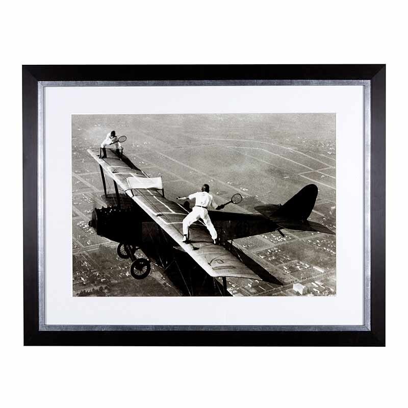 Арт-постер прямоугольный 90х70 см черно-белый Tennis On The Wing
