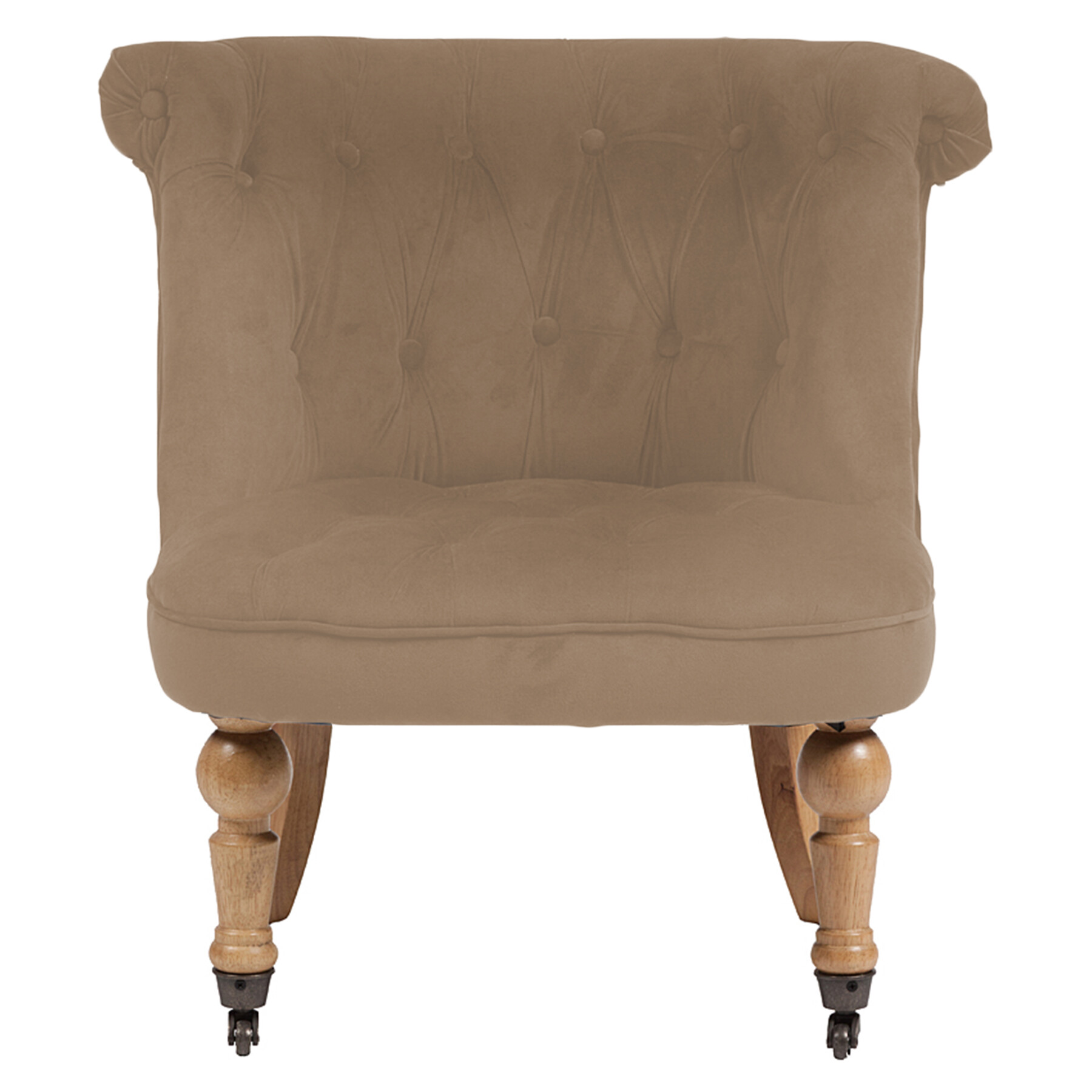Кресло маленькое светло-коричневое со стяжкой Amelie French Country Chair