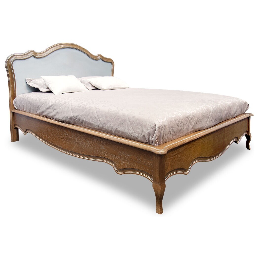 Кровать полутораспальная 140х200 см коньяк с серебряной патиной &quot;Трио&quot;
