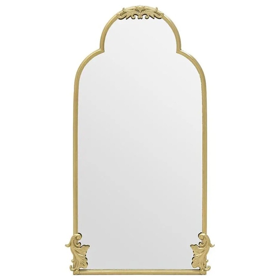 Зеркало настенное металлическое арка 101х56 см золотое 112030