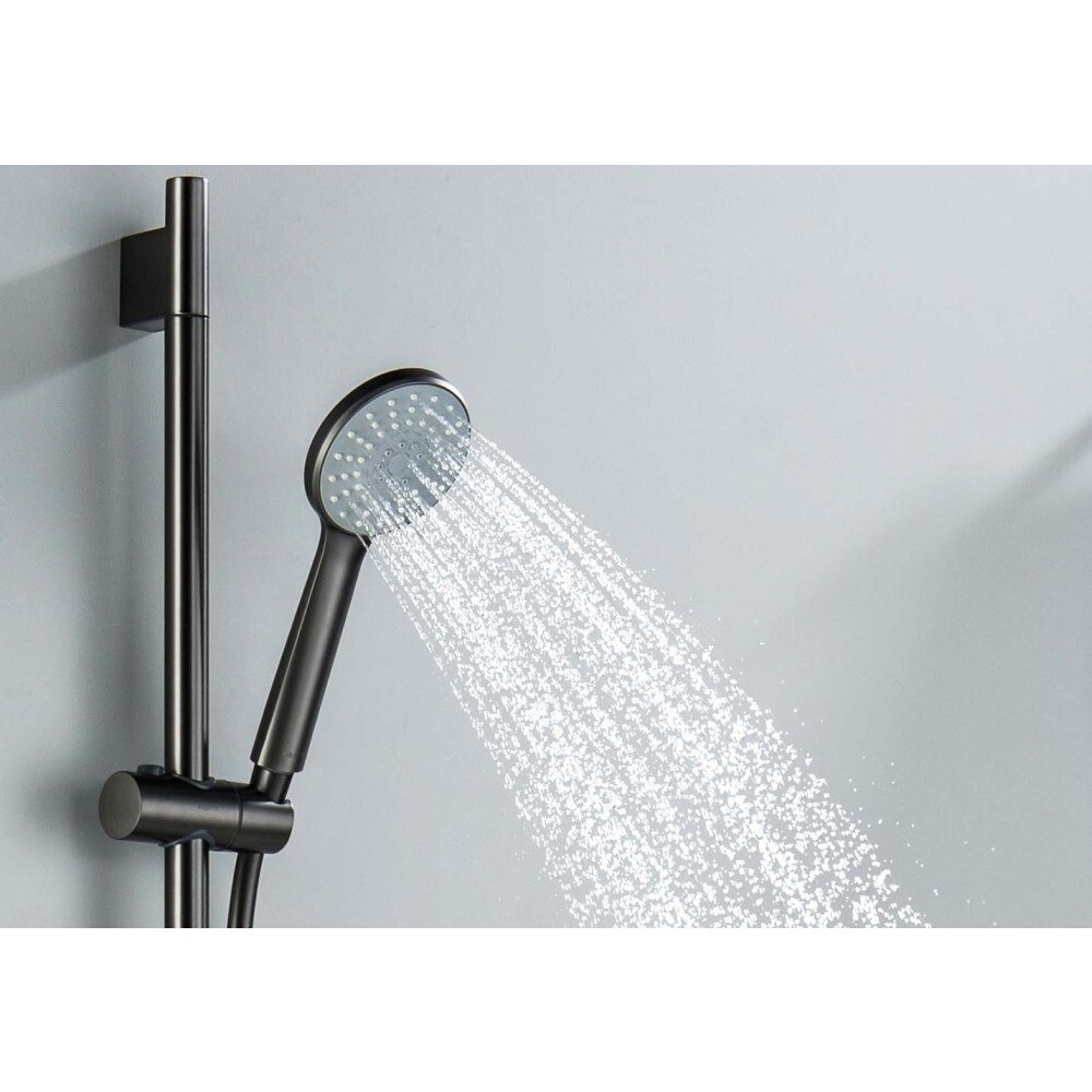 Душевая стойка с ручной лейкой черный хром Aquatek "Бетта" AQ2017BGM - изображение 6