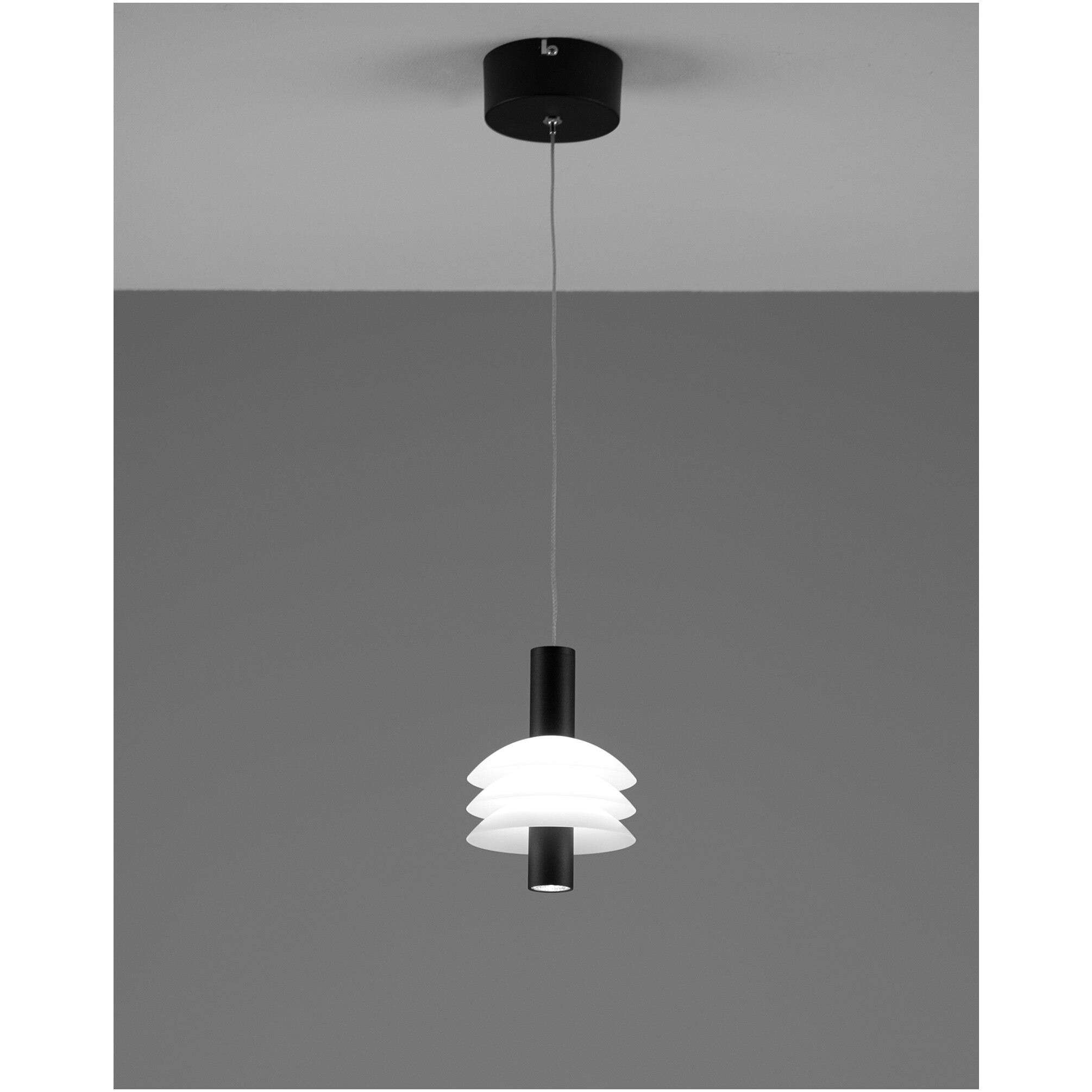 Подвесной светильник светодиодный черный, белый Sylv V10876-PL