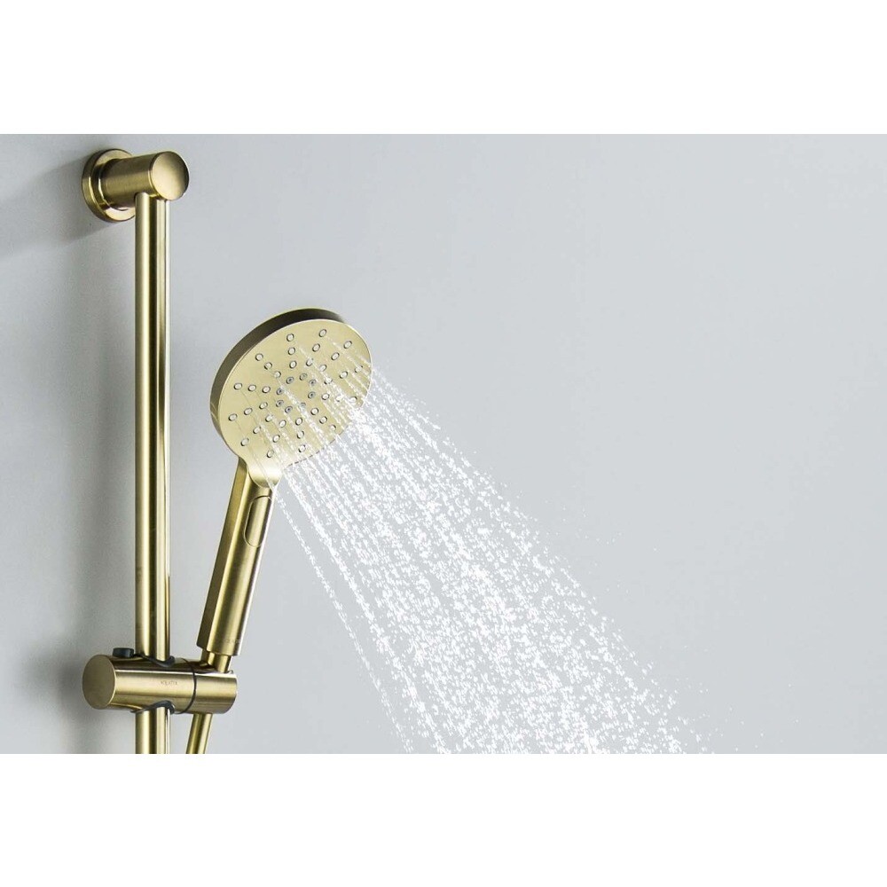 Душевая стойка с ручной лейкой золотая Aquatek "Оберон" AQ2016BG - изображение 8