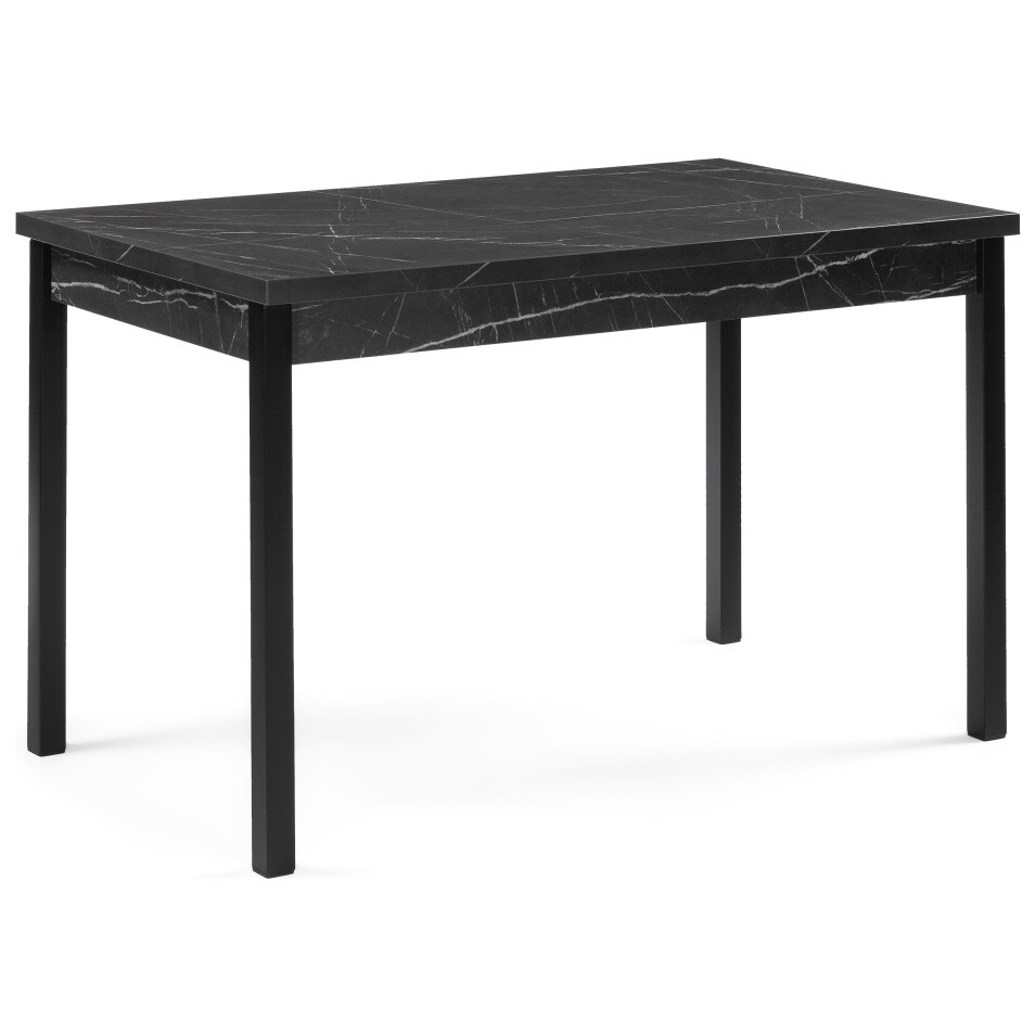 Обеденный стол раздвижной на металлических ножках 70х160 см мрамор черный &quot;Центавр&quot;
