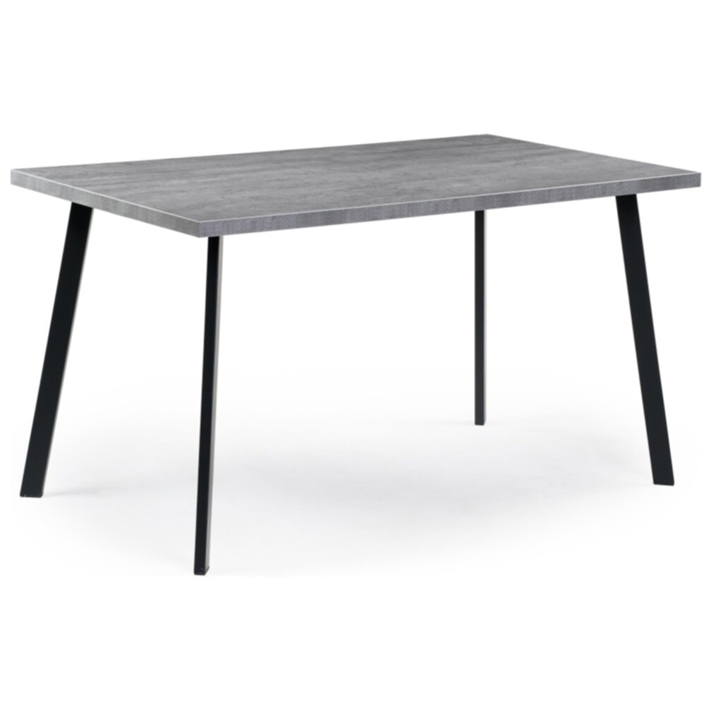 Обеденный стол с деревянной столешницей бетон, черный &quot;Тринити Лофт&quot;