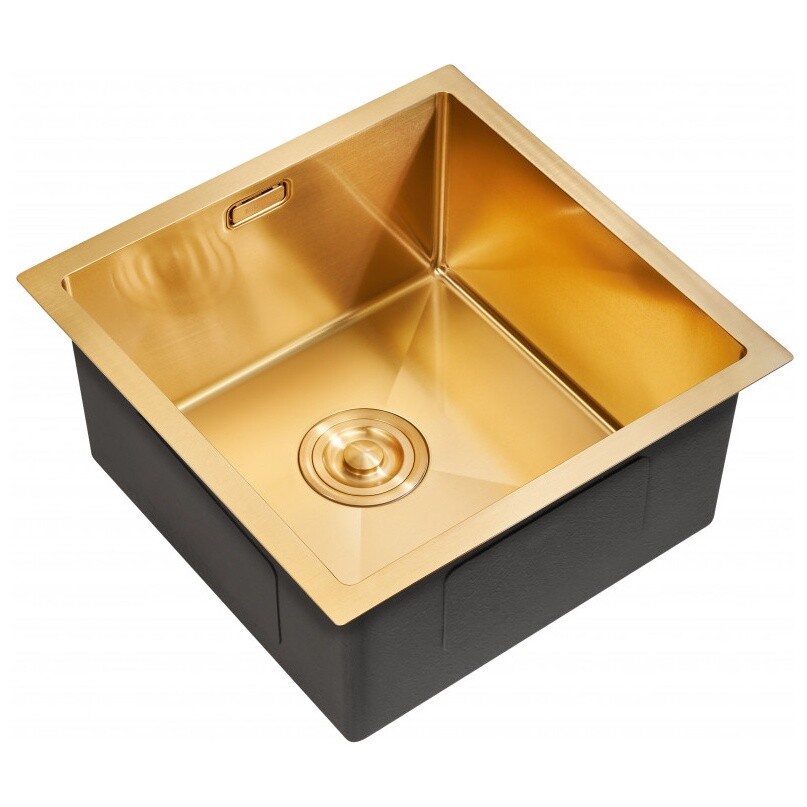 Мойка кухонная золотая Milacio Denia 44 Steel MC.77438