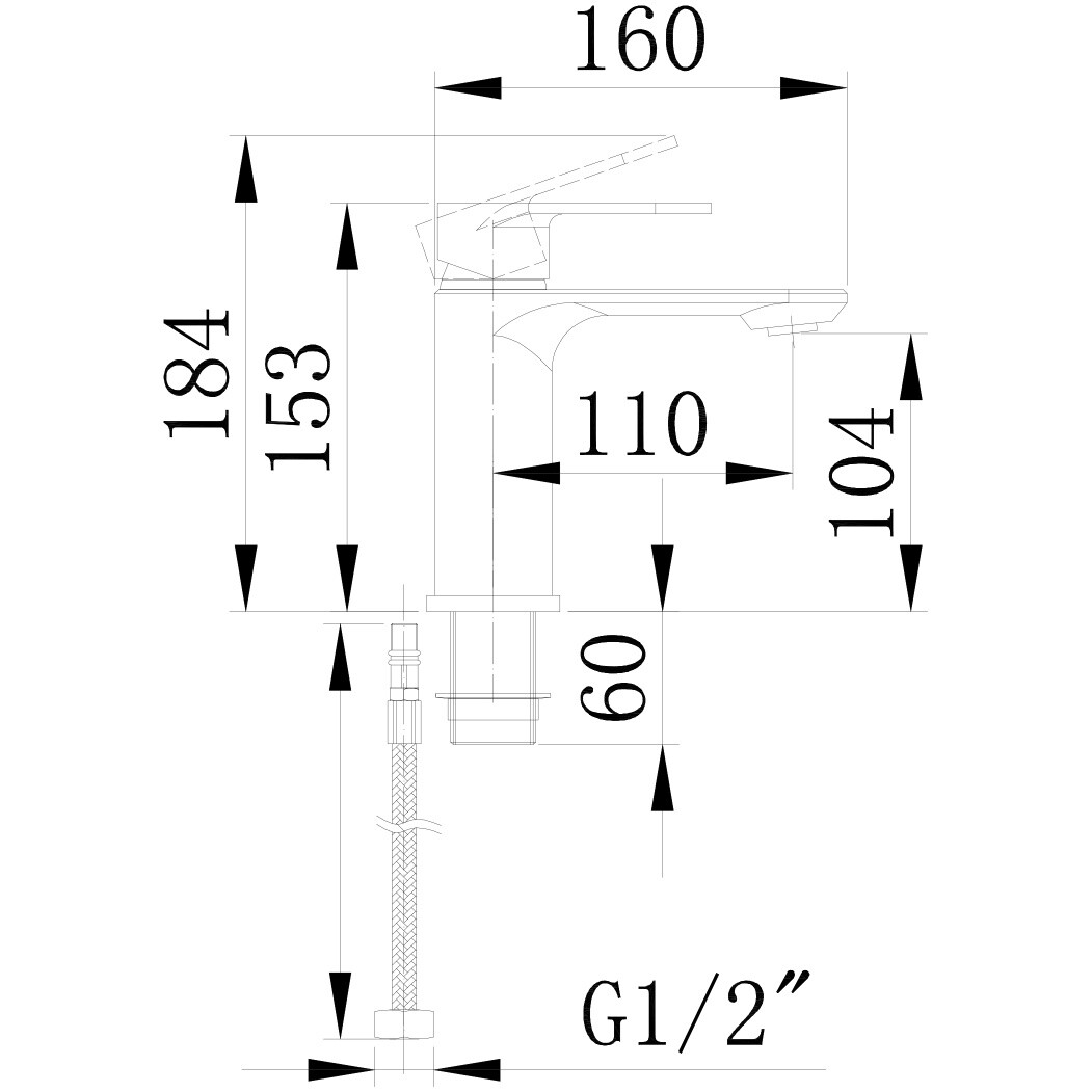 Смеситель для раковины однорычажный черный Boch Mann Santa BM8595 - изображение 4