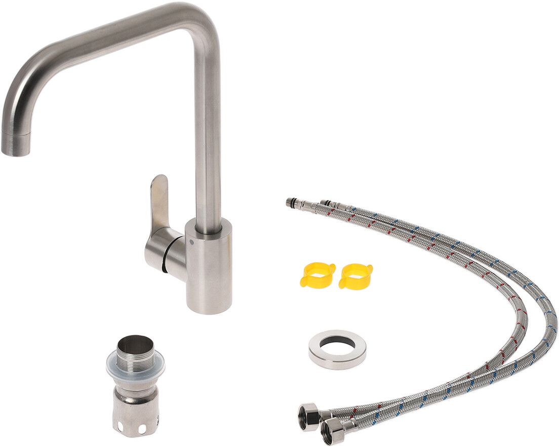 Смеситель для кухни из латуни матовый никель Domaci "Равенна" TR-04ni - изображение 6