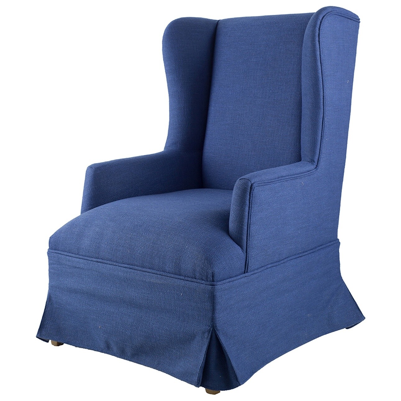 Кресло мягкое с подлокотниками синее