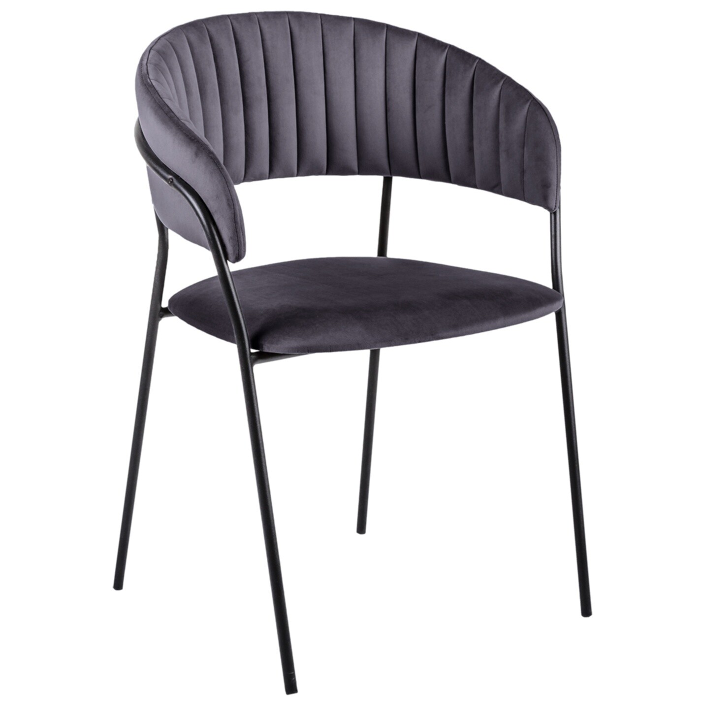 Кресло мягкое с металлическими ножками серое Portman Grey