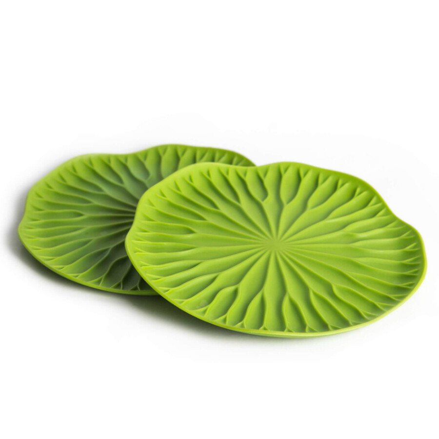 Подставки зеленые под бокалы 2 штуки Lotus 