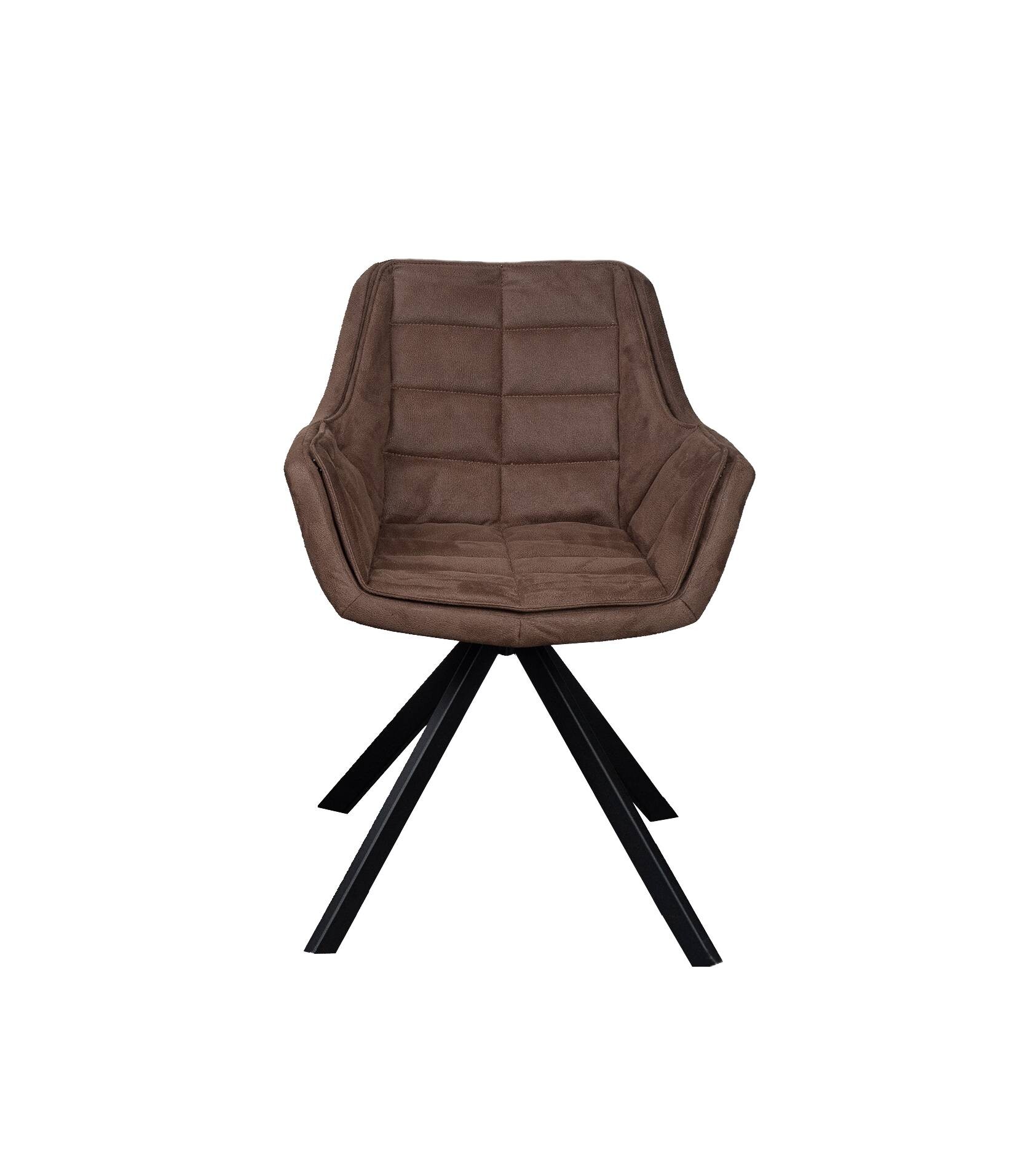 Кресло с подлокотниками крутящееся коричневое Orion Brown (R)