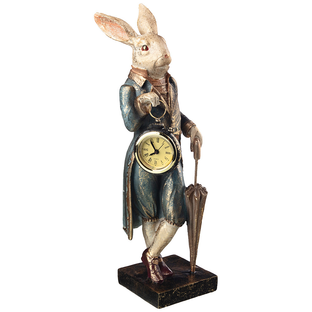 Часы настольные 35 см темно-синие &quot;Кролик. Английская коллекция&quot;