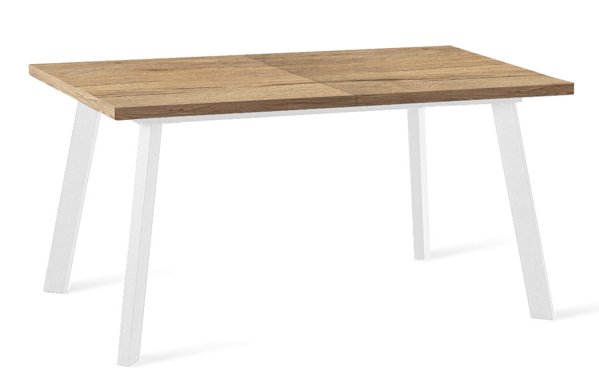 Кухонный стол раздвижной дуб галифакс натуральный, белый HB140