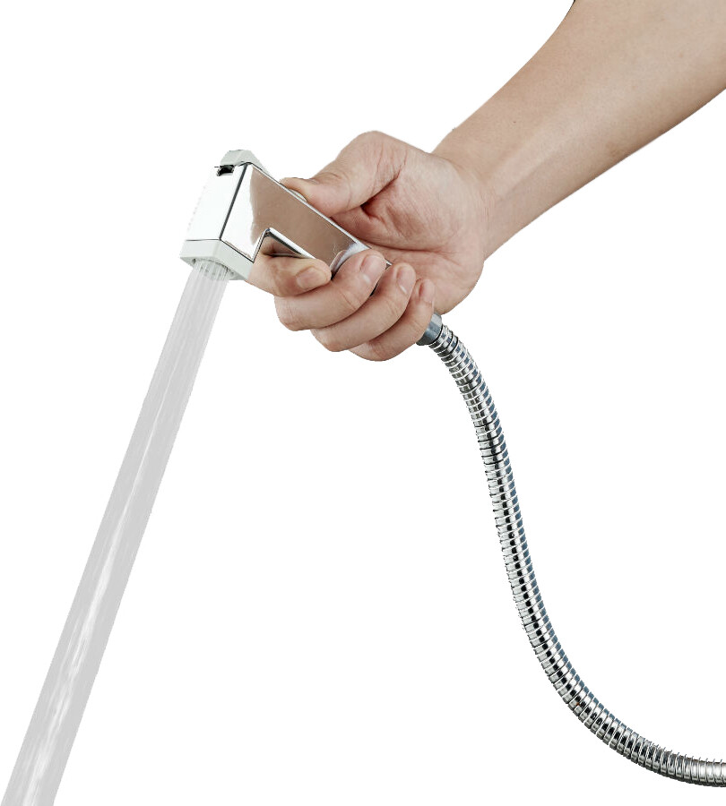 Лейка для гигиенического душа квадратная пластиковая хром Stworki "Карлстад" KAS-06cr - изображение 4