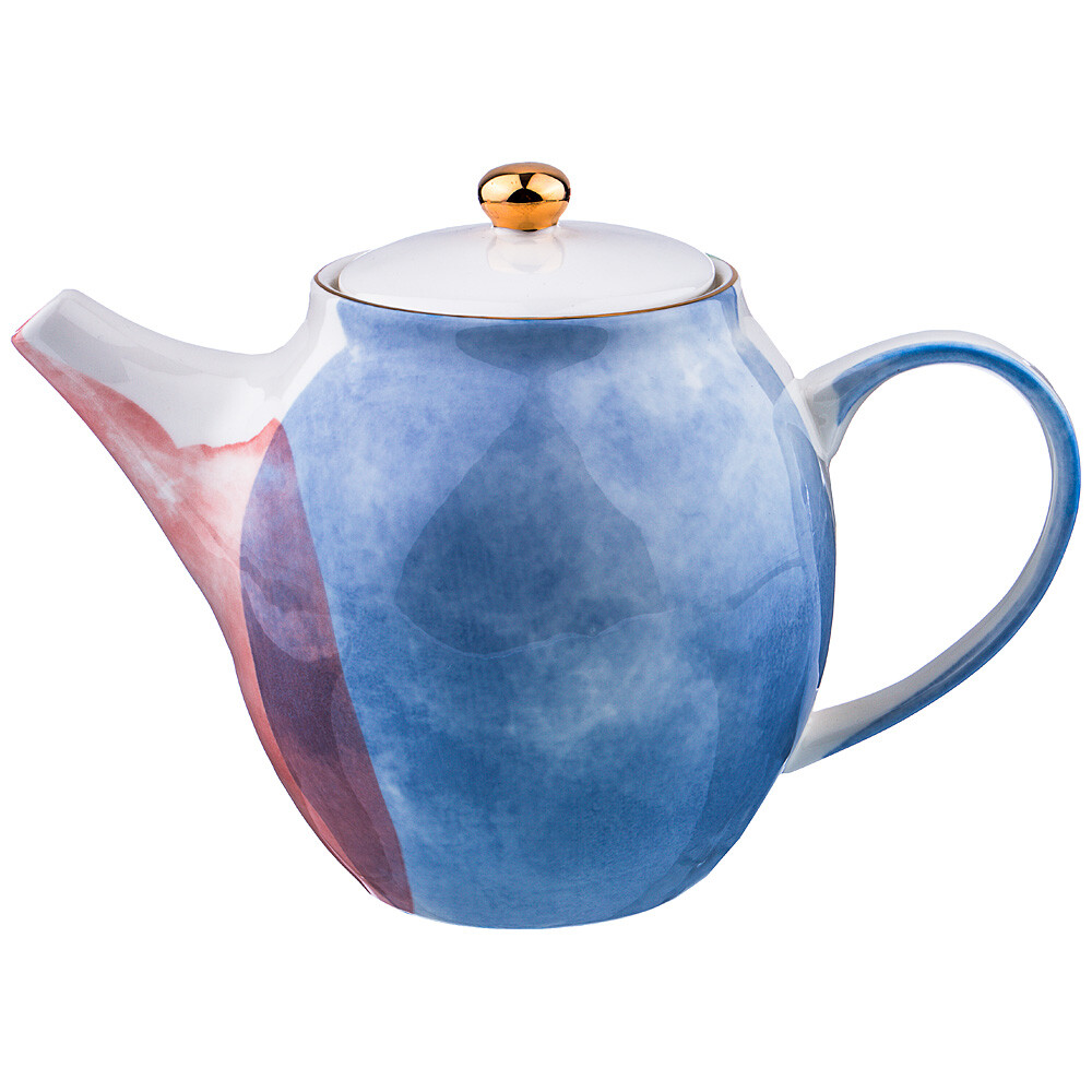Заварочный чайник керамический 1000 мл голубой &quot;Парадиз&quot;