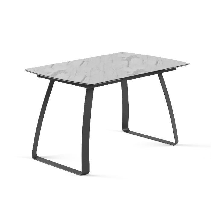 Стол раскладной керамический черный, серый 140+35+35 см Italy