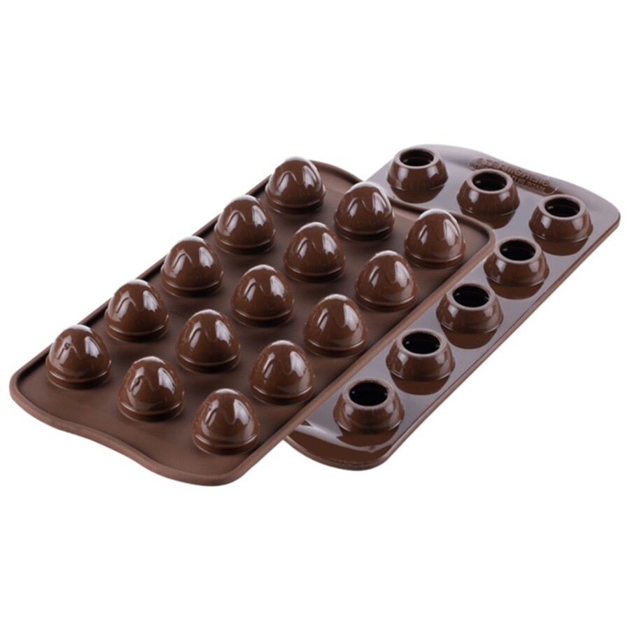 Форма для приготовления конфет силиконовая коричневая Choco Drop
